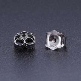 Earring Backs 18K Gold/White Gold/Rose Gold Earring Backings Hypoallergenic Butterfly Ear Extra Post Findings Safety for Studs