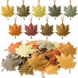 27 Pcs Fall Thanksgiving Maple Leaf Pumpkin Hanging Ornaments Felt 3D Hanging Decors Harvest Fall Leaves Farmhouse Decorations for Tree Festival Party Supplies (Maple Leaf Style)