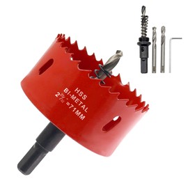 Hordion 71mm 2.8 inch Hole Saw, Heavy Duty Bi-Metal Hole Saws Bit Tooth Cutting for Cornhole Boards Drywall Wood Plastic Fiberboard Soft Metal