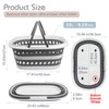 35L Large Rolling Collapsible Laundry Basket with Wheels, Foldable Plastic