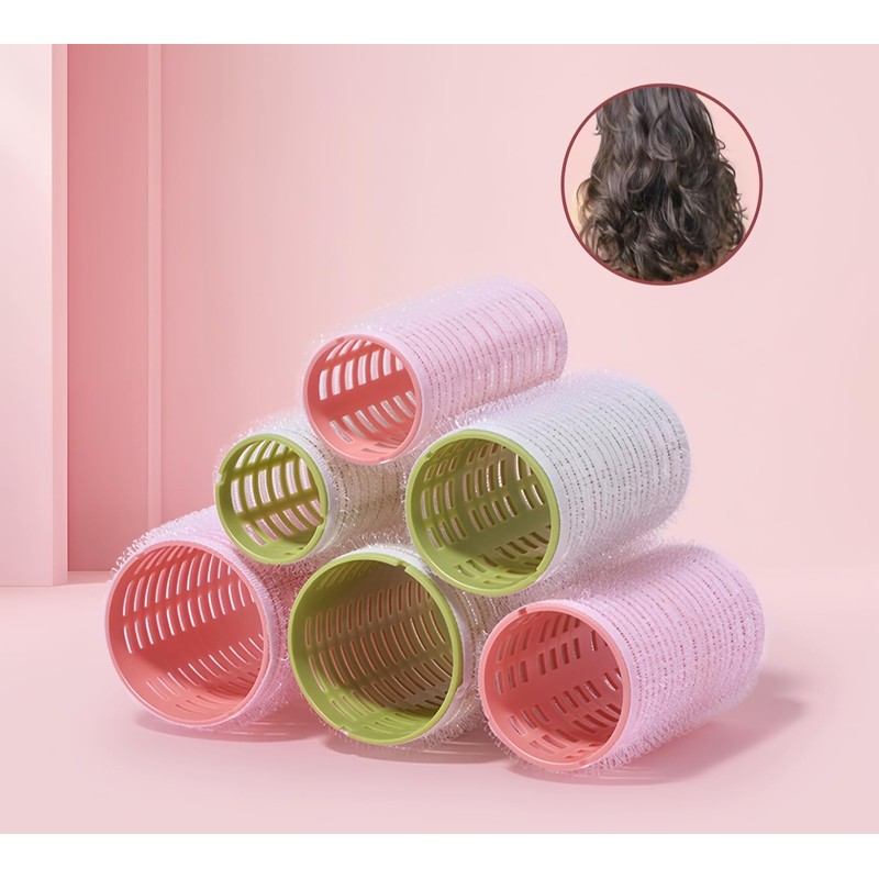 手巻きカーラー 前髪 ヘアローラーセット 6本セット サロン 前髪カーラー 巻き髪用 DIY ヘアスタイル 理髪カーラー