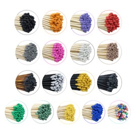 4" Inch Long Wooden Refill Matchsticks with Strike Stickers - Safety Matches Wholesale Bulk Loose by Chandler Studio (200 Pieces, Choose Colors)