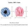 2 PCS Satin Bonnet Silk Bonnet for Sleeping, Adjustable Double-layer