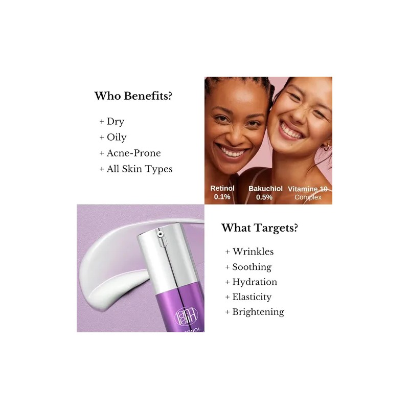Suero Antiarrugas Coreano Bakuchiol Retinol Y 10 Vitaminas