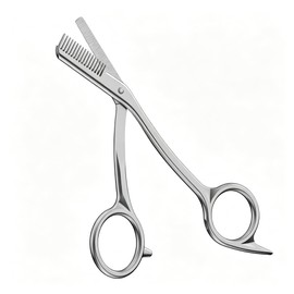 Stainless Steel Eyebrow Scissors with Comb,QIANSSE Precision Eyebrow Trimmer Brow Scissors for Women Men Eye Brow Scissors for Sleek Grooming-Silver