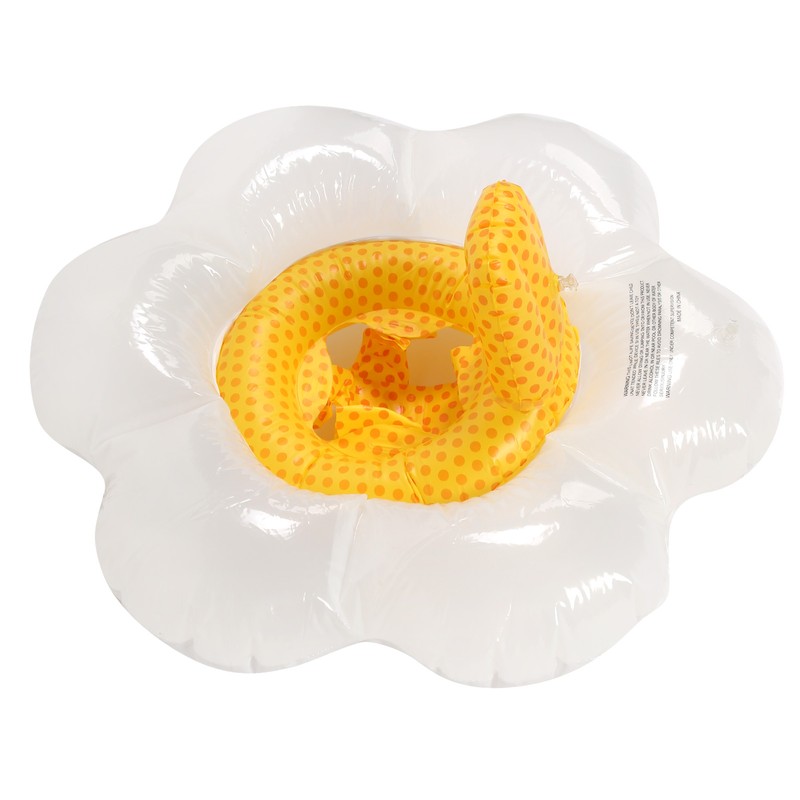 Children Inflatable Swimming Ring with Safety Seat Flower Shape Pool