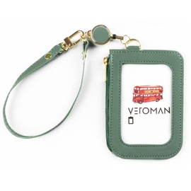 [VEROMAN] Vivid Life Pass Case, Commuter Pass Case, With Reel, Women's, Children, Cute, Card Case, Coin Case, green (dark green)