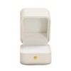 Woodten Small Presentation Jewelry Ring Gift Box Premium White PU