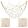 Quilax 2 Pcs Fish Net Decorations, 2×1 M Cotton Fishing