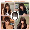 RUNRAYAY Fake Clip in Bangs, 100% Human Hair Extensions French