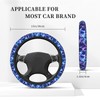 Abstract Blue Cool Lightning Steering Wheel Cover for Women Men