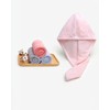 Lumimi Bath Pre Dry Hair Towel 2 Pack Quick Dry