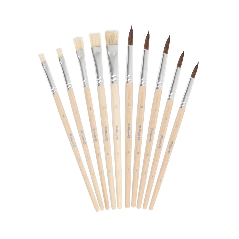 Pelikan 700405 Brush Starter Set with 5 Hair and 5