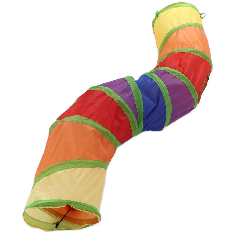 Pet Tunnel Iridescent Foldable Cat STunnel with Interactive Ball and
