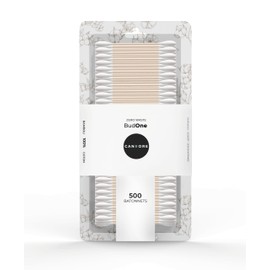 CANDORE - 100% Cotton buds - Ultra Soft - Stick made from Biodegradable bamboo, 100% natural, Blister 500 - Promotes soft and comfortable cleaning