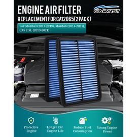 Cartist CA11259 - Filtro de aire de motor para Mazda 3 2012-2018, Mazda 6 2014-2021, Mazda CX5 2013-2022, reemplazo de filtros de aire automotrices (paquete de 2)