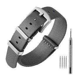 ANNEFIT Nylon Watch Band, 0.7 inch (18 mm), 0.8 inch (20 mm), 0.9 inch (22 mm), Single Loop Watch Band, Spring Bars and Replacement Tools Included, 22 mm, Nylon