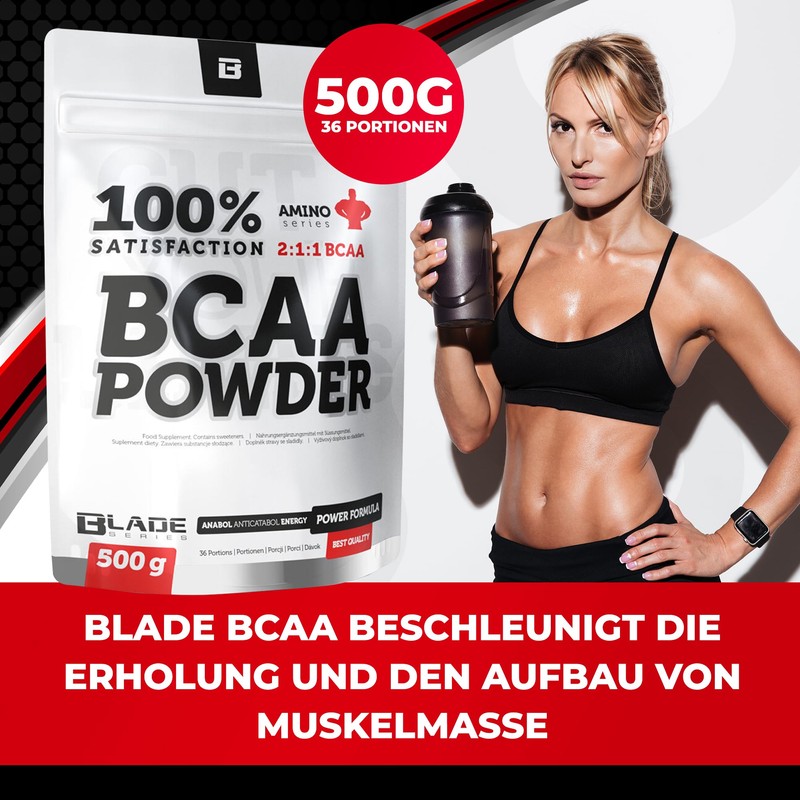 BLADE Series 100% BCAA Powder + Glutamine 500g - Amino