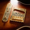 Gurtt Gold Carved Roller Telecaster Bridge – 6 String Saddle