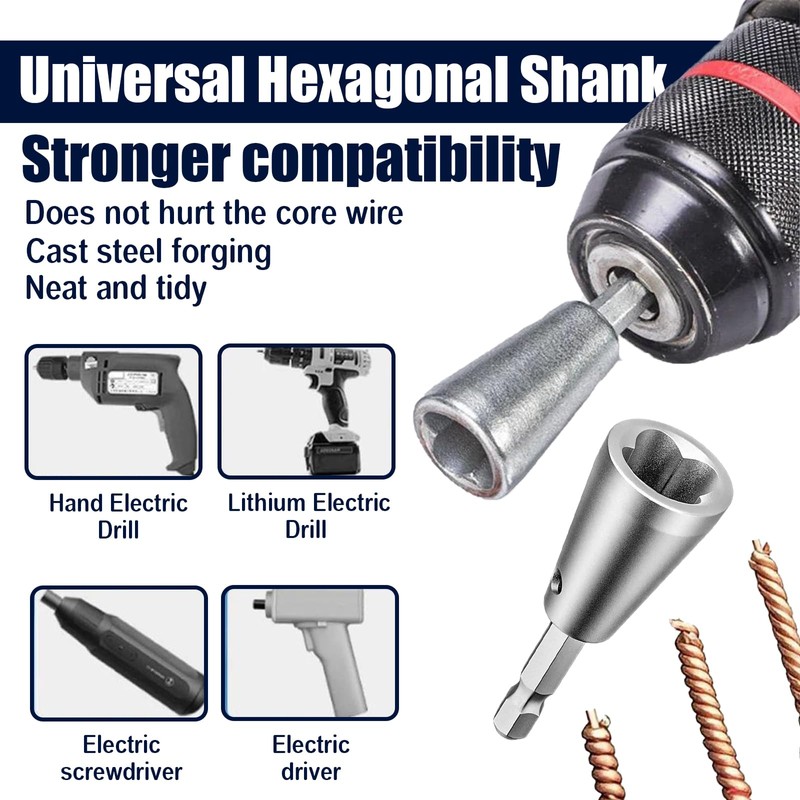 Drill Wire Twister, Fast Electrical Wire Stripper, Stripping and Twisting