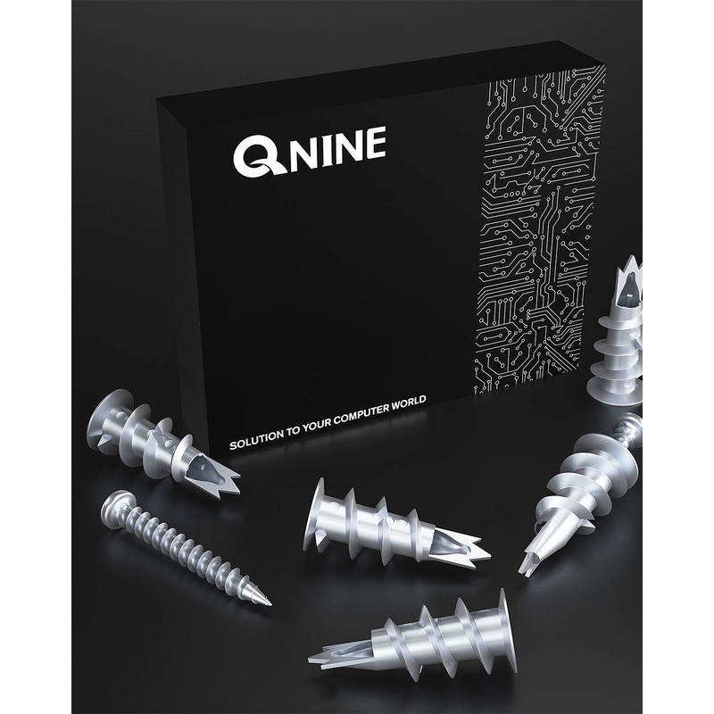 Pack of 100 Plasterboard Anchors and Rounded Head Screws for