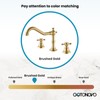 gotonovo 3 Hole Widespread Bathroom Sink Faucet Double Cross Handle