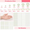 7 Sizes Self Adhesive White AB Hair Pearl Stickers, Caffox