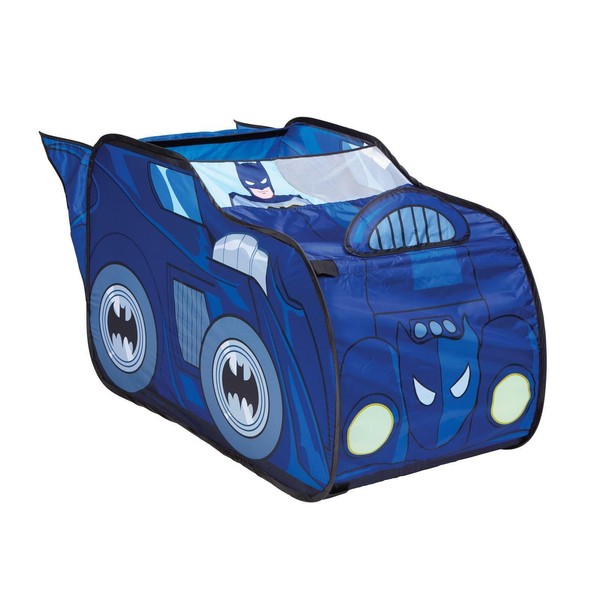 Batman Batmobile Pop Up Play Tent Assembled size 103cm (L) x 60cm (W) x 65cm (H) - (Blue)