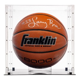 Franklin Sports Full Size Basketball / Soccer Acrylic Display Case – Magnetic Snap Together – Memorabilia – UV Protected – Sport Collectibles