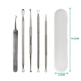 Ram 5 Stücke Mitesser Entferner Pickel Popping Tools Mitesser Extraktor Akne Zit Entferner Kit