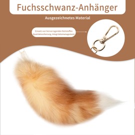 Voarge Foxtail Pendant, Large Key Ring Bag Accessories, Car Key Chains, Key Chains, Pendant, Soft, Fluffy, Tight Decoration, fox tail