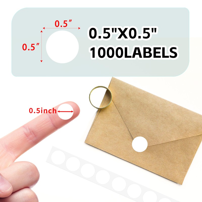 0.5" roll Sticker, dot Stickers 1/2 inch Color Coding Label