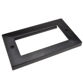 kenable Faceplate 4 Port Low Profile Double Gang 146x86mm RJ45 Modules BLACK