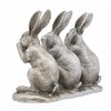 Reflections Silver 3 Wise Hares Figurine By Leonardo