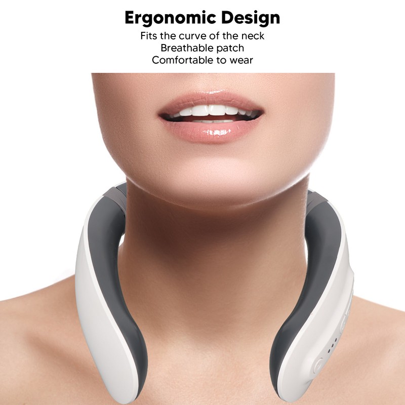 Electric Heated Pulse Neck Massager 4 Heads Intelligent Remote Control