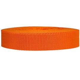 Strapworks Heavyweight Polypropylene Webbing - Heavy Duty Poly Strapping for Outdoor DIY Gear Repair, 1.5 Inch x 50 Yards, Orange