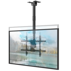 IMtKotW TV Ceiling Mount for Most 43-86 inch TV up to 132lbs, Adjustable Height Ceiling Mount TV Bracket with Swivel, Tilt, Fits Pitched/Vaulted Roof, Max VESA 600x400mm