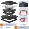 APONUO Fence Post Solar Lights,IP64 Waterproof 16 Bright LEDs Outdoor