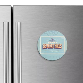 Unbranded Beverly Hills City California USA State Love | 4'' X 4'' Round Decorative Magnet