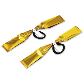 Artec 18115 Sports Events, Hand Free Cheer Pom Poms with Name Card, Gold Silver