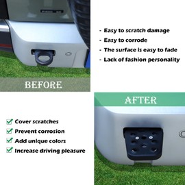 Rear Bumper Trailer Ring Pedal Footrest Compatible with Land Rover Defender 90 110 130 2020-2025 Accessories, Rear Bumper Tow Towing Hook Pedal Footrest Steps