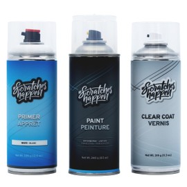 ScratchesHappen Exact-Match Spray Paint - Fuji White/Polaris White (NER/2135/1AA) for Jaguar - Preferred (Paint + Clear Coat + Primer)