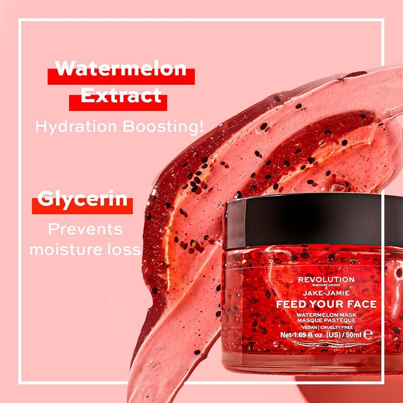 Revolution Skincare London, Jake Jamie Watermelon Hydrating Face Mask, 50ml