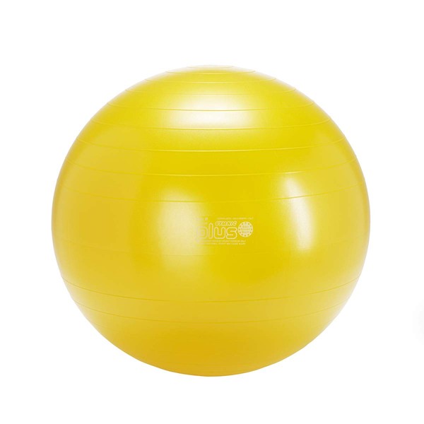 Gymnic Classic Plus Burst-Resistant Exercise Ball, Yellow (75 cm)