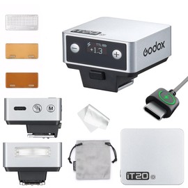 GODOX IT20 O TTL Mini Flash, IT20O Camera Flash with Spreader and Color Filter, Compatible with Olympus E-M1 PEN-F E-M10 II E-PL8 E-M10 III E-P5,Panasonic GH4 100 F1 G85 GX85 LX100 S1 and more