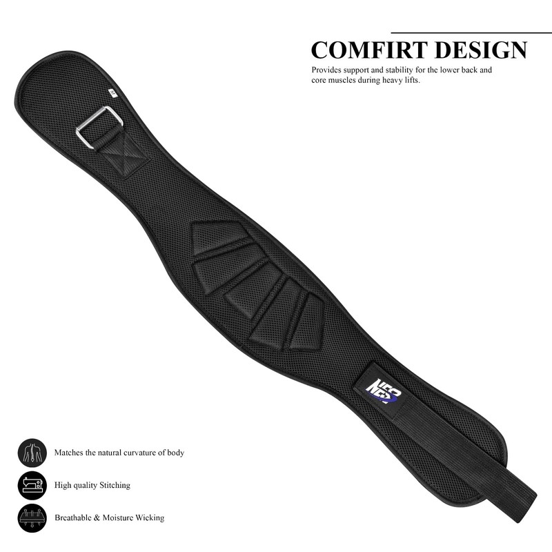 Meida Fitness Weightlifting Back Support for Men and Women, Black
