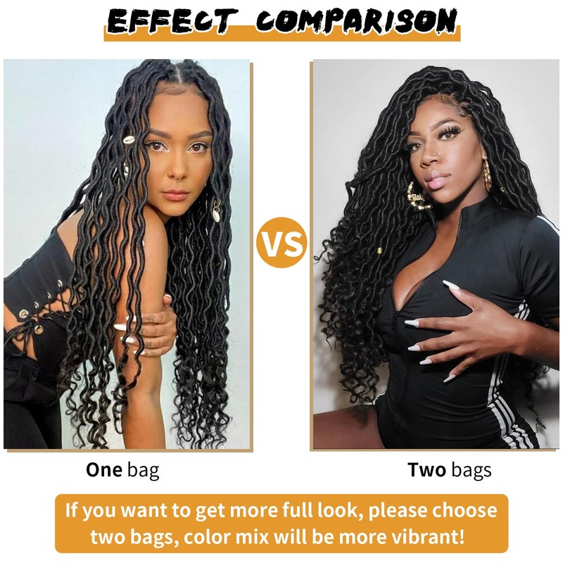 Goddess Locs Crochet Hair 22 Inch 6 Packs Faux Locs