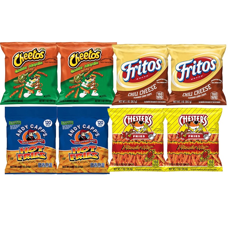 Hot Chips Snacks Variety Pack for Adults - Fiery Spicy