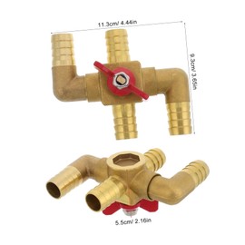 NOLITOY 4 Copper Manual Control Valve for Automobile Heating System Durable Integrated Bypass Kit for Car Heaters Air Conditioning Easy Installation Reliable Performance