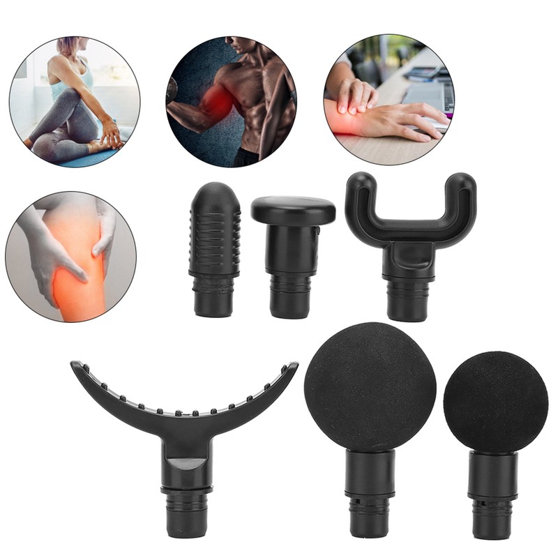 6pcs 19mm Fascia Massage Gun Body Massager Accessory Replacement Massage